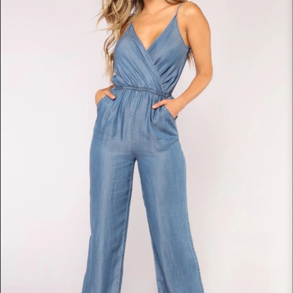 Fashion Nova Denim Jumpsuit